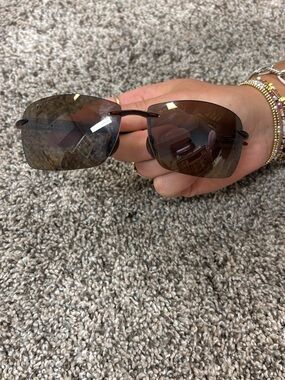 Maui Jim Brown Rimless Sunglasses